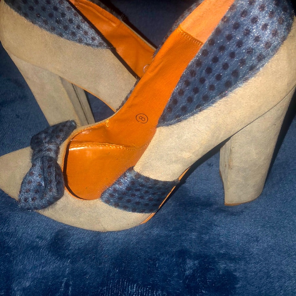 Casual vintage block heels